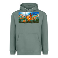 Sage clown fish  license plate Heavyweight Hoodie - BarkalooDesign