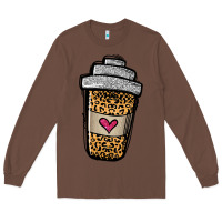 Chestnut leopard glitter coffee cup Long Sleeve Tee - Jasminsmagicworld