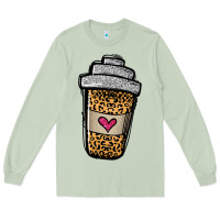 Matcha leopard glitter coffee cup Long Sleeve Tee - Jasminsmagicworld