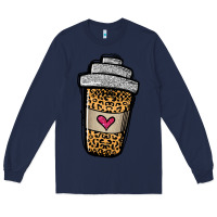 Navy leopard glitter coffee cup Long Sleeve Tee - Jasminsmagicworld