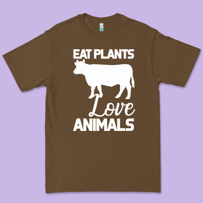 Eat Plants Love Animals Premium Tee Designed By Bettercallsaul
