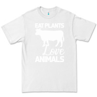 White Eat Plants Love Animals Premium Tee - Bettercallsaul