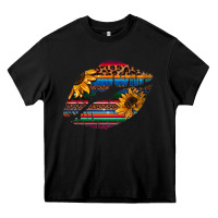 Black Aztec Sunflower Lips Heavy Core Tee - Bettercallsaul