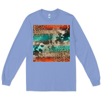 Colony Blue Leopard Cowhide Pattern Long Sleeve Tee - CowCowDesign