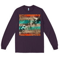 Plum Leopard Cowhide Pattern Long Sleeve Tee - CowCowDesign