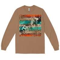 Toasted Coconut Leopard Cowhide Pattern Long Sleeve Tee - CowCowDesign