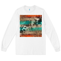 White Leopard Cowhide Pattern Long Sleeve Tee - CowCowDesign