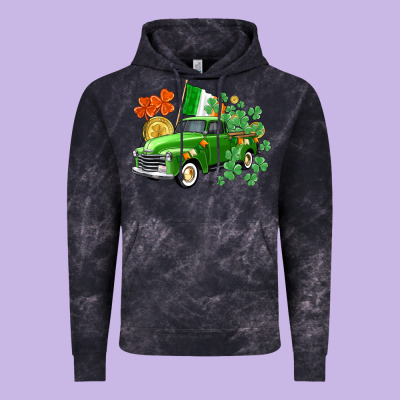 Western St. Patrick's Day Truck Vintage Hoodie Designed By Cowgirlartshop
