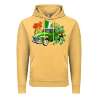 Vintage Mustard Western St. Patrick's Day truck Vintage Hoodie - CowGirlArtShop