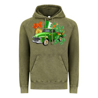 Vintage Olive Western St. Patrick's Day truck Vintage Hoodie - CowGirlArtShop
