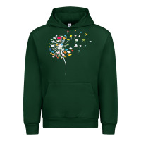Forest Green Womens Funny Dandelion Books Gift For Reading Lover Women Girls V-Neck Urban Hoodie - trangStudio