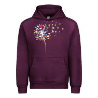 Mauve Wine Womens Funny Dandelion Books Gift For Reading Lover Women Girls V-Neck Urban Hoodie - trangStudio
