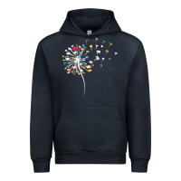Navy Womens Funny Dandelion Books Gift For Reading Lover Women Girls V-Neck Urban Hoodie - trangStudio