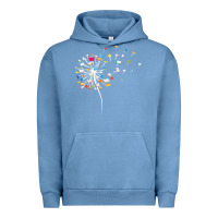 Pigment Pebble Blue Womens Funny Dandelion Books Gift For Reading Lover Women Girls V-Neck Urban Hoodie - trangStudio