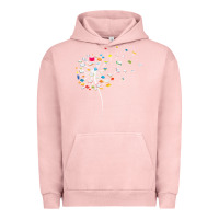 Pigment Salmon Womens Funny Dandelion Books Gift For Reading Lover Women Girls V-Neck Urban Hoodie - trangStudio