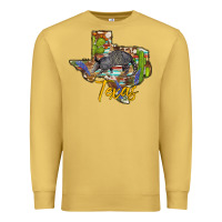 Antique Gold texas map armadillo Premium Sweatshirt - BarkalooDesign