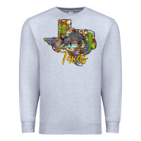 Heather Grey texas map armadillo Premium Sweatshirt - BarkalooDesign