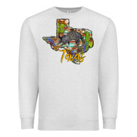 Oatmeal Heather texas map armadillo Premium Sweatshirt - BarkalooDesign