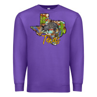 Purple texas map armadillo Premium Sweatshirt - BarkalooDesign