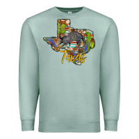 Seafoam texas map armadillo Premium Sweatshirt - BarkalooDesign