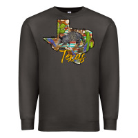 Smoke texas map armadillo Premium Sweatshirt - BarkalooDesign