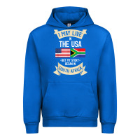 Cobalt South Africa American Flag USA South African Roots Gifts Urban Hoodie - trangStudio