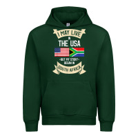 Forest Green South Africa American Flag USA South African Roots Gifts Urban Hoodie - trangStudio