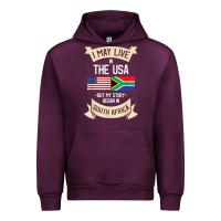 Mauve Wine South Africa American Flag USA South African Roots Gifts Urban Hoodie - trangStudio