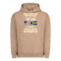 Pigment Burro South Africa American Flag USA South African Roots Gifts Urban Hoodie - trangStudio