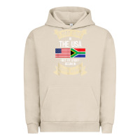Pigment French Oak South Africa American Flag USA South African Roots Gifts Urban Hoodie - trangStudio