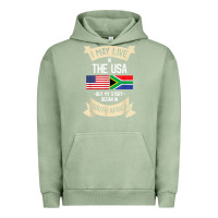 Pigment Oil Green South Africa American Flag USA South African Roots Gifts Urban Hoodie - trangStudio