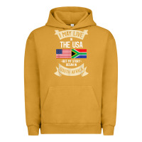 Pigment Peanut Butter South Africa American Flag USA South African Roots Gifts Urban Hoodie - trangStudio