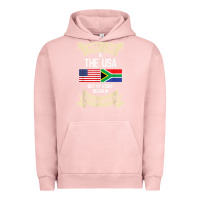 Pigment Salmon South Africa American Flag USA South African Roots Gifts Urban Hoodie - trangStudio
