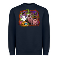 Navy halloween pigs Heavyweight Sweatshirt - SublimationCraftShop