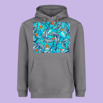 Humpback Whale Mousepad Heavyweight Hoodie Designed By Barkaloodesign