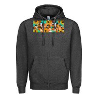 Charcoal Heather Cow fall pumpkin Zipper Hoodie - Artiststas