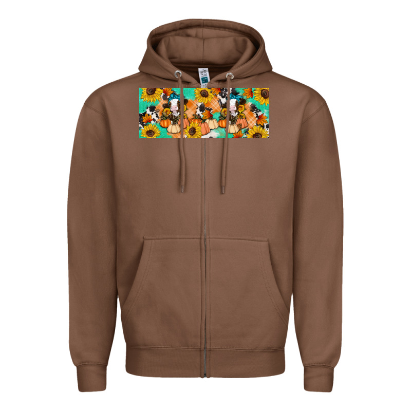 Cow Fall Pumpkin Zipper Hoodie by Artiststas | Teevron