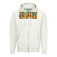 Oatmeal Heather Cow fall pumpkin Zipper Hoodie - Artiststas