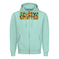 Seafoam Cow fall pumpkin Zipper Hoodie - Artiststas