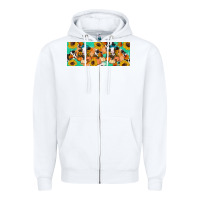 White Cow fall pumpkin Zipper Hoodie - Artiststas