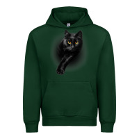 Forest Green Black Cat Yellow EyesCats Tee Shirt Gifts Urban Hoodie - trangStudio