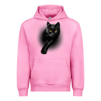 Fuchsia Pink Black Cat Yellow EyesCats Tee Shirt Gifts Urban Hoodie - trangStudio