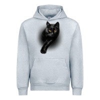 Heather Grey Black Cat Yellow EyesCats Tee Shirt Gifts Urban Hoodie - trangStudio