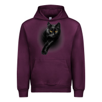 Mauve Wine Black Cat Yellow EyesCats Tee Shirt Gifts Urban Hoodie - trangStudio