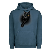 Pigment Midnight Navy Black Cat Yellow EyesCats Tee Shirt Gifts Urban Hoodie - trangStudio