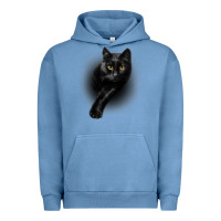 Pigment Pebble Blue Black Cat Yellow EyesCats Tee Shirt Gifts Urban Hoodie - trangStudio