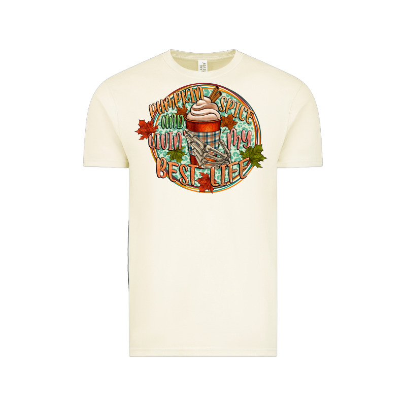 Pumpkin Spice And Livin My Best Life Vintage Tee by CowGirlArtShop | Teevron