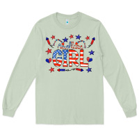 Matcha all american girl doodle letters Long Sleeve Tee - CowCowDesign