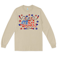 Mushroom all american girl doodle letters Long Sleeve Tee - CowCowDesign