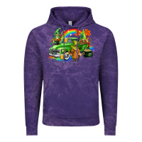 Cloud Purple St. Patrick's Day truck with gnomies Vintage Hoodie - CowGirlArtShop
